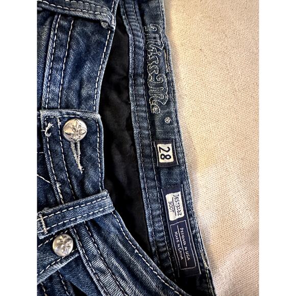 Y2K Deadstock Long Miss Me Embellished Bootcut Jeans – Size 28 (Fits 26/27) - Picture 5 of 5